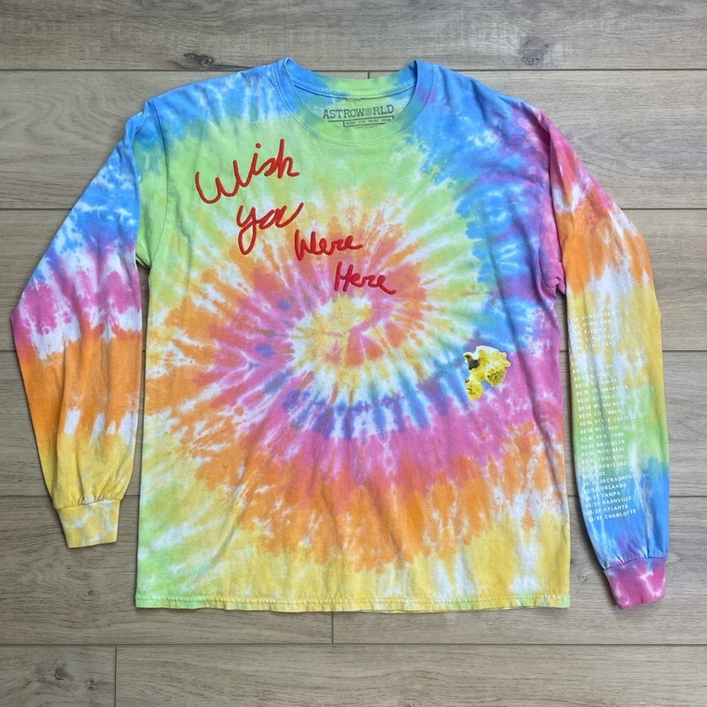 Travis Scott AstroWorld Tour Tie Dye TShirt‎